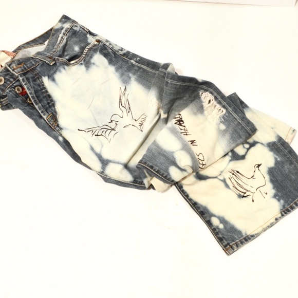 Lucky Brand Denim - LUCKY BRAND Distressed Doves Tie Dye Jeans Angels
